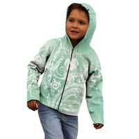 Aloha Hawaii Turtles Floral Kid Hoodie Seafoam Marbles Glaze LT7 - Polynesian Pride