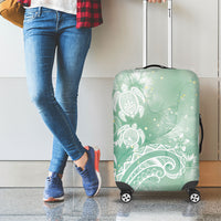 Aloha Hawaii Turtles Floral Luggage Cover Seafoam Marbles Glaze LT7 - Polynesian Pride