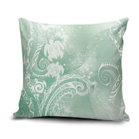 Aloha Hawaii Turtles Floral Pillow Cover Seafoam Marbles Glaze LT7 Seafoam - Polynesian Pride