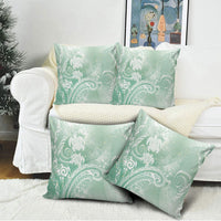 Aloha Hawaii Turtles Floral Pillow Cover Seafoam Marbles Glaze LT7 - Polynesian Pride