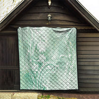 Aloha Hawaii Turtles Floral Quilt Seafoam Marbles Glaze LT7 - Polynesian Pride