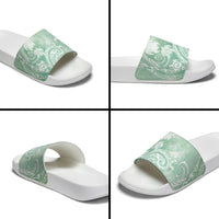 Aloha Hawaii Turtles Floral Slide Sandals Seafoam Marbles Glaze LT7 - Polynesian Pride