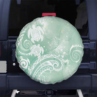 Aloha Hawaii Turtles Floral Spare Tire Cover Seafoam Marbles Glaze LT7 No hole Seafoam - Polynesian Pride