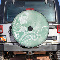 Aloha Hawaii Turtles Floral Spare Tire Cover Seafoam Marbles Glaze LT7 Seafoam - Polynesian Pride