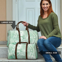Aloha Hawaii Turtles Floral Travel Bag Seafoam Marbles Glaze LT7 - Polynesian Pride