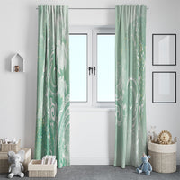 Aloha Hawaii Turtles Floral Window Curtain Seafoam Marbles Glaze LT7 - Polynesian Pride