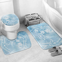 Aloha Hawaii Turtles Floral Bathroom Set Aqua Marbles Glaze LT7 Mat Set Only (3 pcs) One Size Aqua - Polynesian Pride