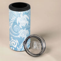 Aloha Hawaii Turtles Floral 4 in 1 Can Cooler Tumbler Aqua Marbles Glaze LT7 - Polynesian Pride