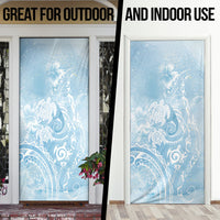 Aloha Hawaii Turtles Floral Door Cover Aqua Marbles Glaze LT7 - Polynesian Pride