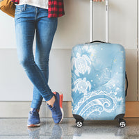 Aloha Hawaii Turtles Floral Luggage Cover Aqua Marbles Glaze LT7 - Polynesian Pride