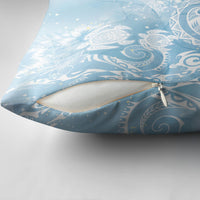 Aloha Hawaii Turtles Floral Pillow Cover Aqua Marbles Glaze LT7 - Polynesian Pride