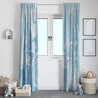 Aloha Hawaii Turtles Floral Window Curtain Aqua Marbles Glaze LT7 - Polynesian Pride