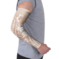 Aloha Hawaii Turtles Floral Arm Sleeves Taupe Marbles Glaze LT7 - Polynesian Pride