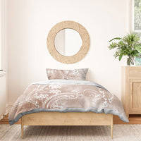 Aloha Hawaii Turtles Floral Bedding Set Taupe Marbles Glaze LT7 - Polynesian Pride