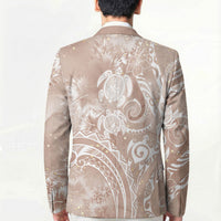 Aloha Hawaii Turtles Floral Blazer Taupe Marbles Glaze LT7 - Polynesian Pride