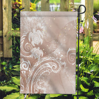 Aloha Hawaii Turtles Floral Garden Flag Taupe Marbles Glaze LT7 Garden Flag Taupe - Polynesian Pride