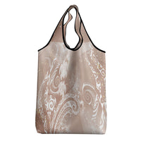 Aloha Hawaii Turtles Floral Grocery Bag Taupe Marbles Glaze LT7 - Polynesian Pride