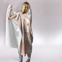 Aloha Hawaii Turtles Floral Hooded Blanket Taupe Marbles Glaze LT7 - Polynesian Pride