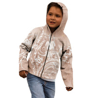 Aloha Hawaii Turtles Floral Kid Hoodie Taupe Marbles Glaze LT7 - Polynesian Pride