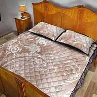 Aloha Hawaii Turtles Floral Quilt Bed Set Taupe Marbles Glaze LT7 - Polynesian Pride