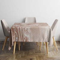 Aloha Hawaii Turtles Floral Tablecloth Taupe Marbles Glaze LT7 - Polynesian Pride