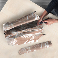 Aloha Hawaii Turtles Floral Umbrella Taupe Marbles Glaze LT7 - Polynesian Pride