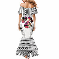 Polynesian Mermaid Dress Dog Lover With Beagle - Sunset At The Beach White Ver LT7 - Polynesian Pride