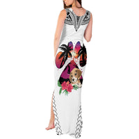 Polynesian Tank Maxi Dress Dog Lover With Beagle - Sunset At The Beach White Ver LT7 - Polynesian Pride