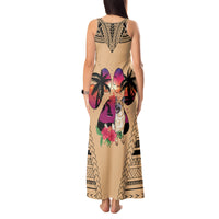 Polynesian Tank Maxi Dress Dog Lover With German Shepherd - Sunset At The Beach LT7 - Polynesian Pride
