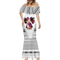 Polynesian Mermaid Dress Dog Lover With German Shepherd - Sunset At The Beach White Ver LT7 - Polynesian Pride
