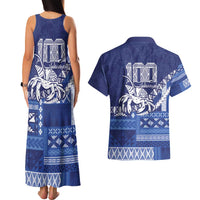 Queen Salote College 100th Anniversary Couples Matching Tank Maxi Dress and Hawaiian Shirt QSC Royal Girls - Polynesian Pride