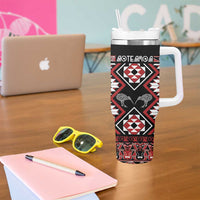 Personalised Taniko Motifs Aotearoa Tumbler With Handle Waitangi Kowhaiwhai Kiwi