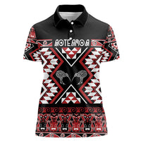 Personalised Taniko Motifs Aotearoa Women Polo Shirt Waitangi Kowhaiwhai Kiwi