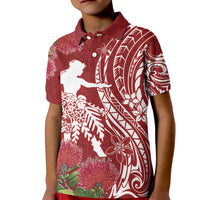 Personalised Hawaii Wahine Kid Polo Shirt Women's Day Ohia Lehua LT7 Kid Red - Polynesian Pride