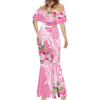 Personalised Hawaii Wahine Mermaid Dress Women's Day Maui Lokelani Roses LT7 - Polynesian Pride