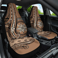 Tonga Ngatu Car Seat Cover Vintage Brown Manulua Motifs