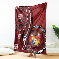 Tonga Ngatu Blanket Iconic Red Manulua Motifs