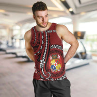 Personalized Tonga Ngatu Men Tank Top Iconic Red Manulua Motifs