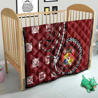 Tonga Ngatu Quilt Iconic Red Manulua Motifs