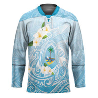 Guam Fishhook Mix Guasali Flowers Hockey Jersey Dreaming Turquoise