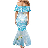 Guam Fishhook Mix Guasali Flowers Mermaid Dress Dreaming Turquoise LT7 - Polynesian Pride