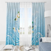 Guam Fishhook Mix Guasali Flowers Window Curtain Dreaming Turquoise
