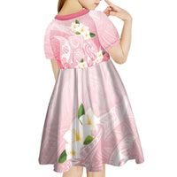 Guam Fishhook Mix Guasali Flowers Kid Short Sleeve Dress Dreaming Coral