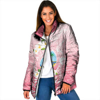Guam Fishhook Mix Guasali Flowers Padded Jacket Dreaming Coral