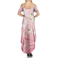 Guam Fishhook Mix Guasali Flowers Summer Maxi Dress Dreaming Coral LT7 - Polynesian Pride