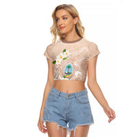 Guam Fishhook Mix Guasali Flowers Raglan Cropped T Shirt Dreaming Hazel