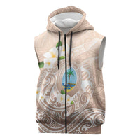 Guam Fishhook Mix Guasali Flowers Sleeveless Zip Hoodie Dreaming Hazel