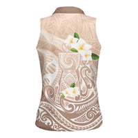 Guam Fishhook Mix Guasali Flowers Women Sleeveless Polo Shirt Dreaming Hazel