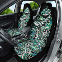 Maori Matariki - Manaia Car Seat Cover Emerald Paua Shell