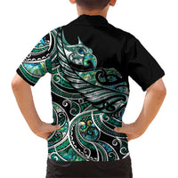 Maori Matariki - Manaia Family Matching Mermaid Dress and Hawaiian Shirt Emerald Paua Shell LT7 - Polynesian Pride
